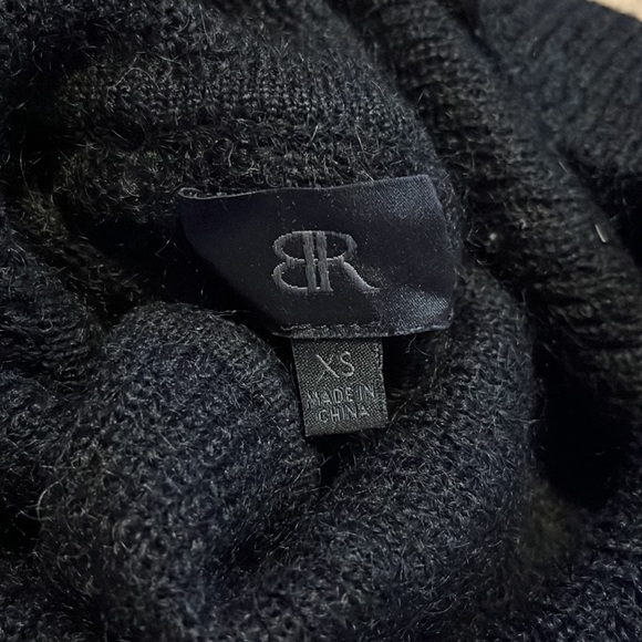 EC size XS Banana Republic Black Oversized Mohair Blend Turtle Neck Sweater - Picture 6 of 7